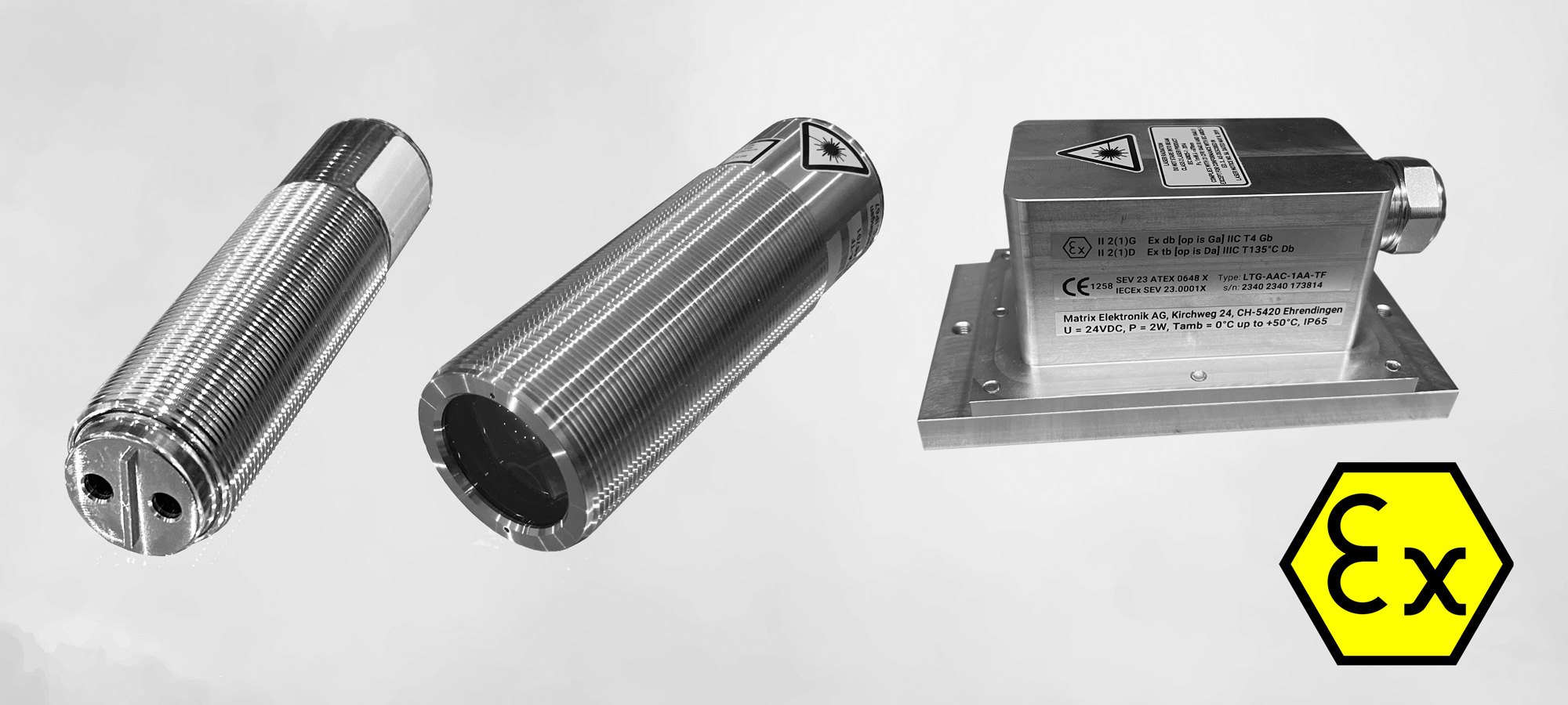 Measuring sensors for hazardous areas